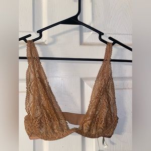 NWT free people tan lace bra size XS